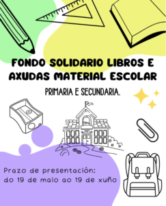 fondo solidario de libros e axudas para material escolar curso 26-27
